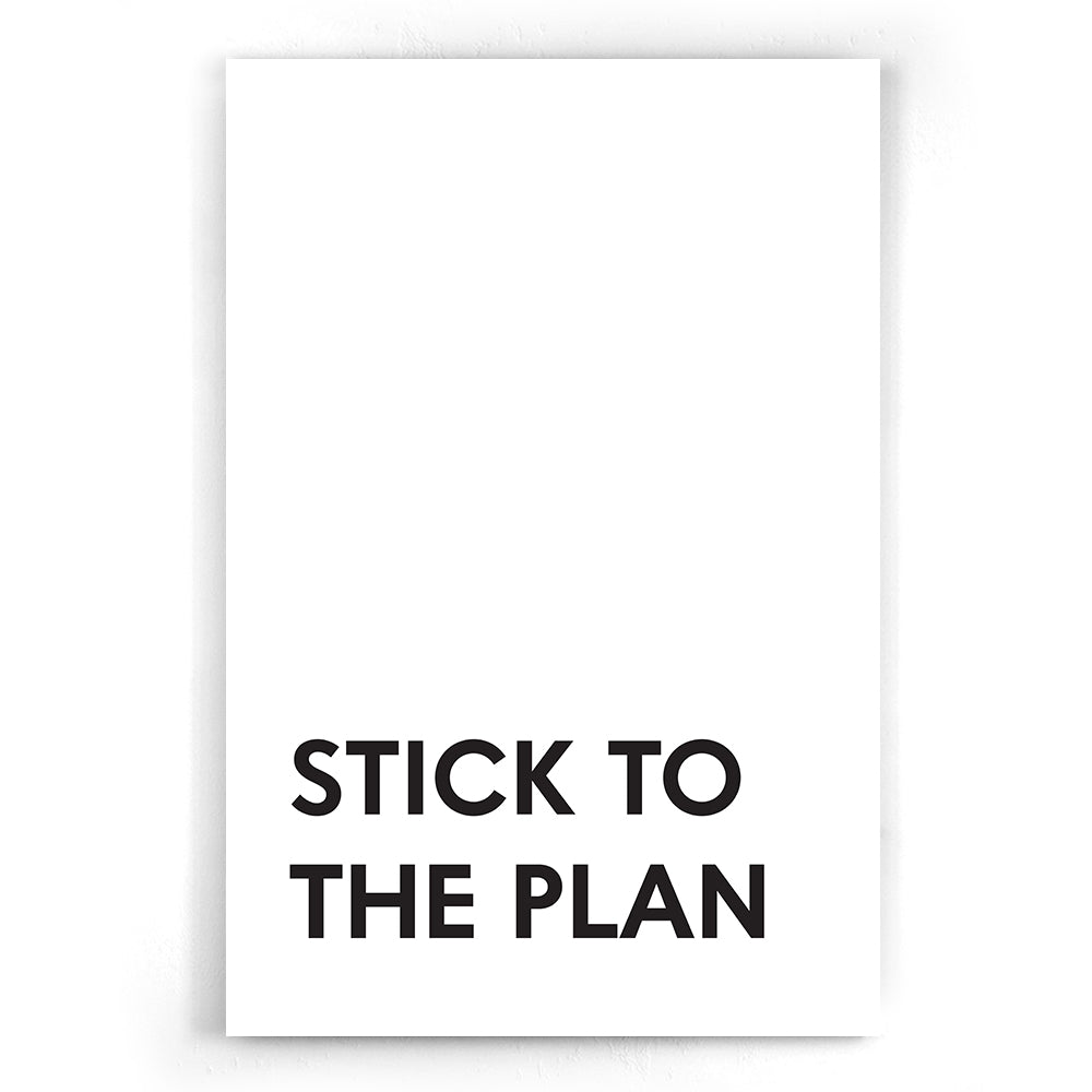 Stick to the plan | Crypto wall decoration | available at Walljar.com