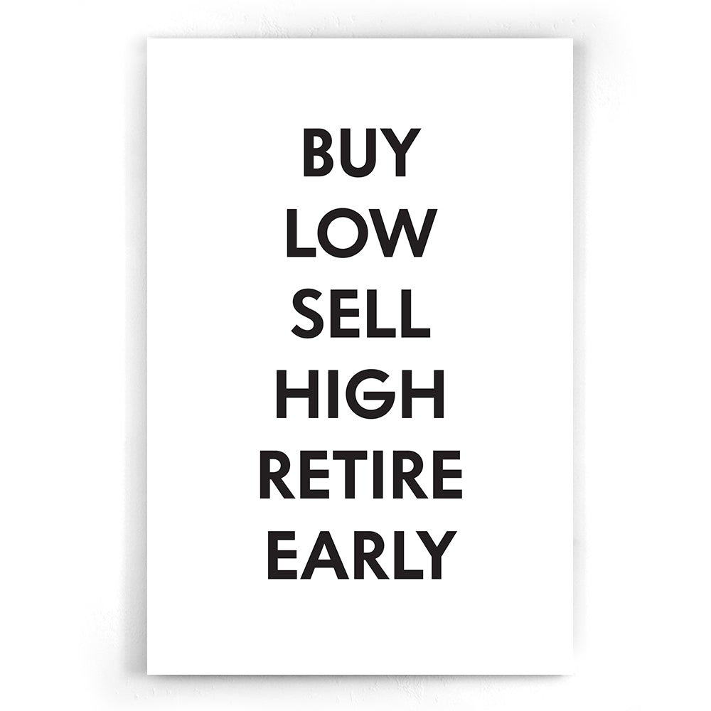 Buy low, Sell high | Crypto designs | available at Walljar.com