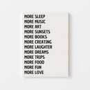 More Sleep, Music and Art Poster