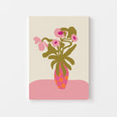 Roze bloemen in vaas Illustratie