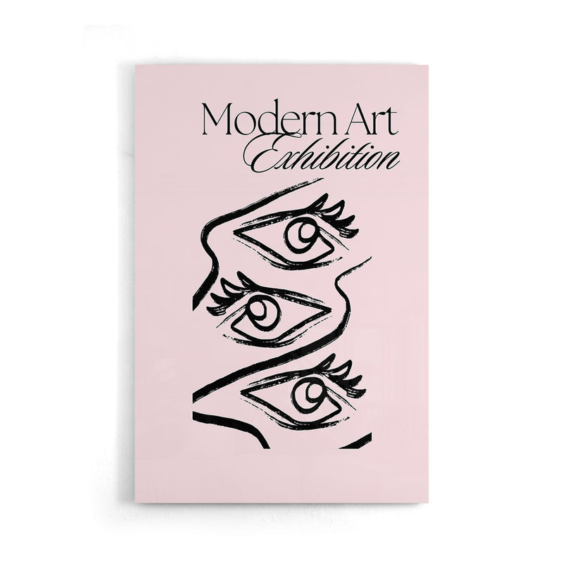Modern Art Exhibition Roze Poster