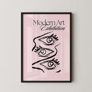 Mostra d'arte moderna poster rosa