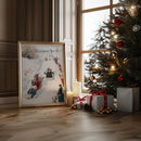 Des gens sur un traîneau