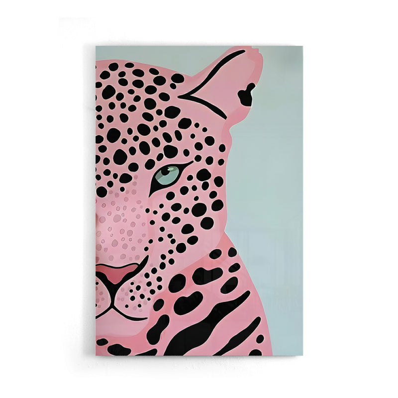Maak een statement in je interieur met deze trendy poster van een roze luipaard. De gedurfde kleuren en grafische stijl geven het ontwerp een moderne, speelse uitstraling en maken het een echte eyecatcher aan de muur. Geprint op 250 grams premium satin papier voor een luxe look en heldere details – perfect voor een stoere en stijlvolle woonruimte.