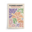 Breng een vleugje zomerse sfeer in huis met deze kleurrijke Flower Market Barcelona poster. Het speelse ontwerp met abstracte bloemen in zachte pastelkleuren en retro typografie geeft je interieur een frisse en trendy uitstraling. Geprint op 250 grams premium satin papier voor een luxe afwerking en heldere details – perfect voor liefhebbers van botanische en grafische wanddecoratie.
