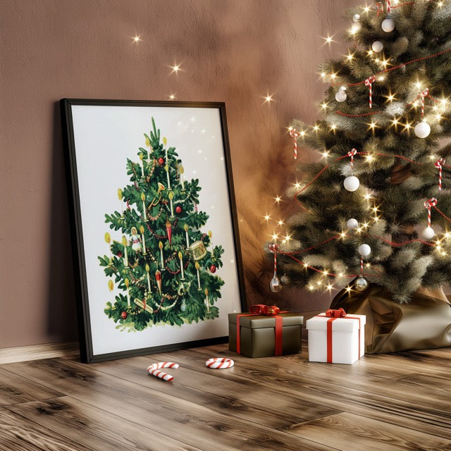 Versierde Kerstboom Illustratie