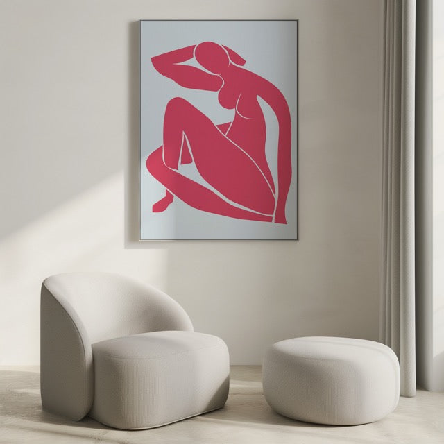 Matisse Zittende Vrouw - Poster Blauw