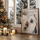 Des gens sur un traîneau