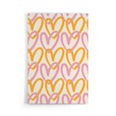 Roze en Oranje Hartjes Poster