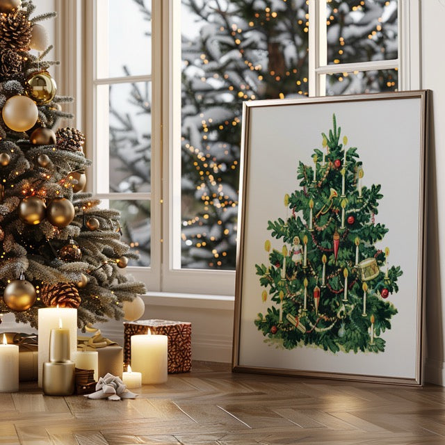 Versierde Kerstboom Illustratie