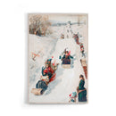 Des gens sur un traîneau