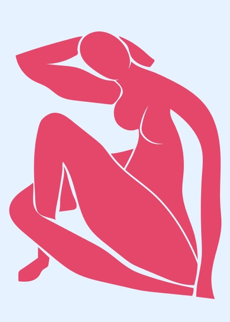 Matisse Zittende Vrouw - Poster Blauw