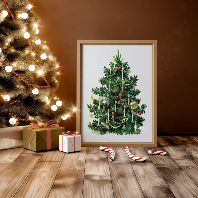 Versierde Kerstboom Illustratie