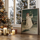 Fille avec un arbre de Noël II