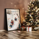 Des gens sur un traîneau