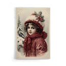 Fille vintage dans la neige