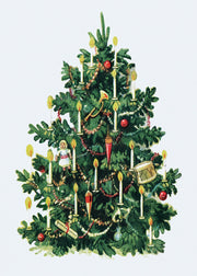Ilustración de árbol de Navidad decorado