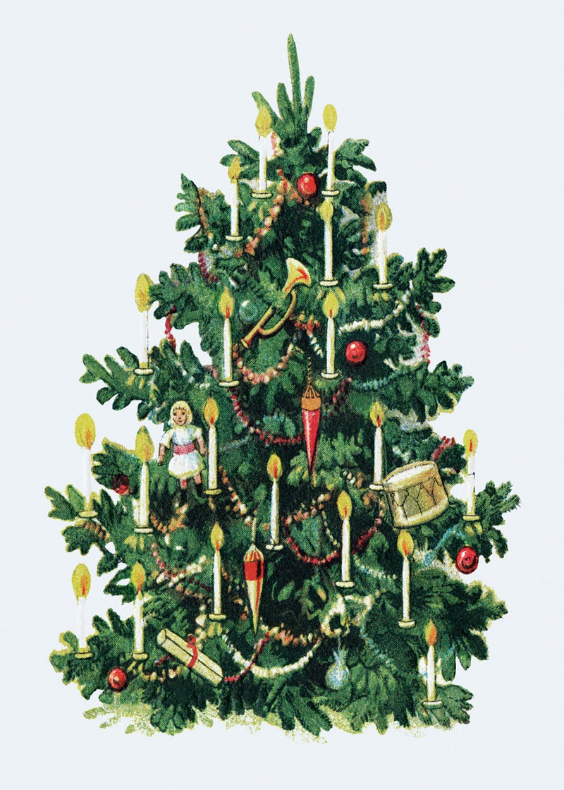 Versierde Kerstboom Illustratie