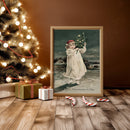 Fille avec un arbre de Noël II