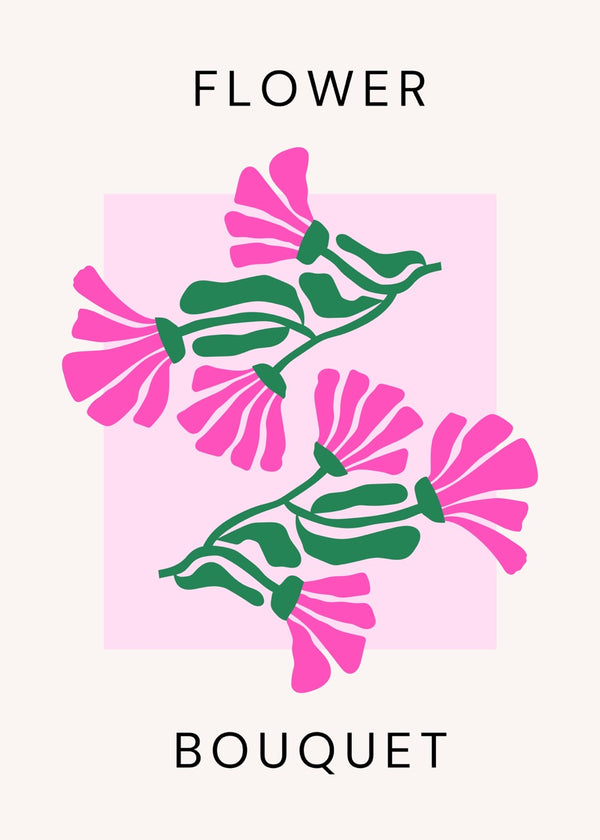 Flower Bouquet Roze Poster