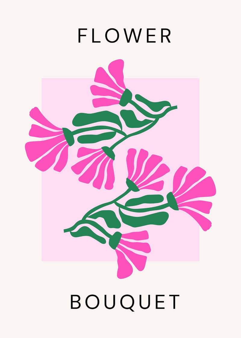 Flower Bouquet Roze Poster