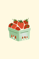Strawberry Basket Illustration