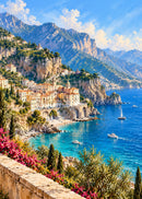 Amalfi Bloom poster midden - Amalfikust en baai