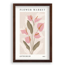 Flower Market Anthurium NO.6 | Walnoot Eikenhouten Lijst | Poster