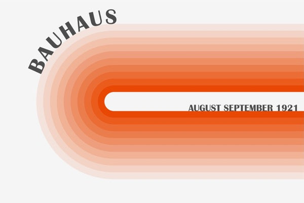Bauhaus 1921 Oranje Boog beschikbaar als poster, canvas of glasschilderij bij Walljar.com