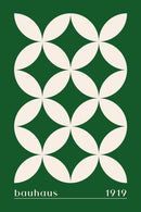 Bauhaus 1919 Poster - groen en beige design beschikbaar bij Walljar. Ook als canvas en glasschilderij