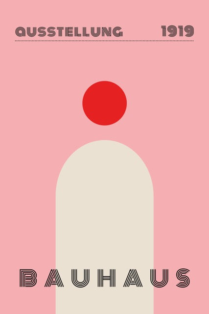 Bauhaus Ausstellung 1919 Poster - Minimalistisch en kleurrijk design verkrijgbaar bij Walljar als poster, canvas of glasschilderij