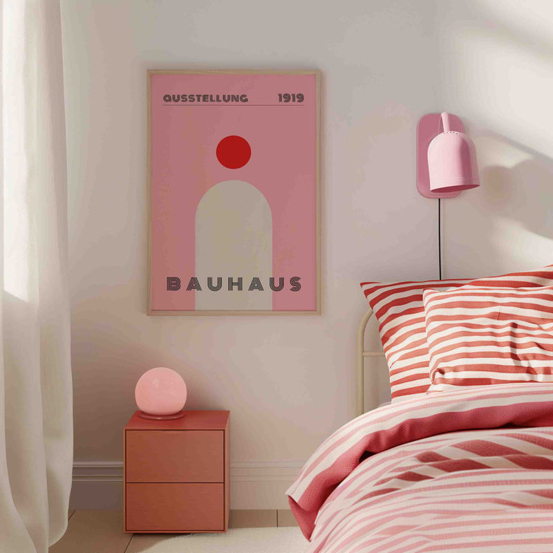 Bauhaus Ausstellung 1919 Poster - Minimalistisch en kleurrijk design verkrijgbaar bij Walljar als poster, canvas of glasschilderij