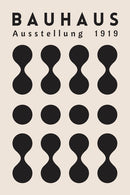 Bauhaus Ausstellung 1919 Poster - Minimalistisch zwart-wit verkrijgbaar bij Walljar als poser, canvas en glasschilderij