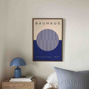 Bauhaus Ausstellung 1919 Poster - Minimalistische kunst in blauw en beige verkrijgbaar bij Walljar als poster, canvas en glasschilderij