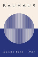 Bauhaus Ausstellung 1919 Poster - Minimalistische kunst in blauw en beige verkrijgbaar bij Walljar als poster, canvas en glasschilderij