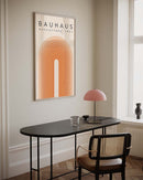 Bauhaus Ausstellung 1919 Poster - Warm en minimalistisch design in oranje beschikbaar als poster, canvas of glasschilderij bij Walljar