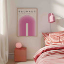 Bauhaus Ausstellung 1919 Poster - Roze Beschikbaar bij Walljar als poster, canvas en glasschilderij. 