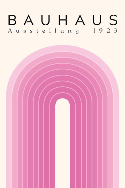 Bauhaus Ausstellung 1919 Poster - Roze Beschikbaar bij Walljar als poster, canvas en glasschilderij. 