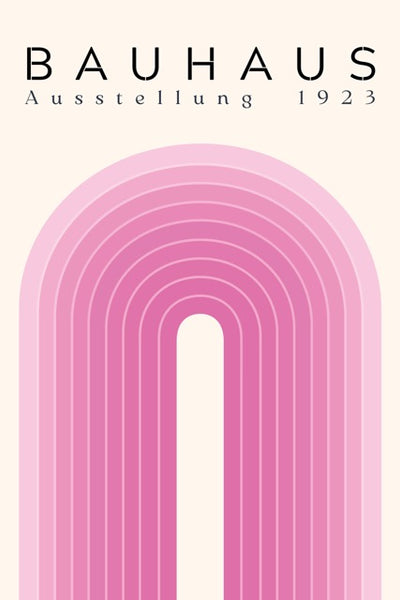 Bauhaus Ausstellung 1919 Poster - Roze Beschikbaar bij Walljar als poster, canvas en glasschilderij. 