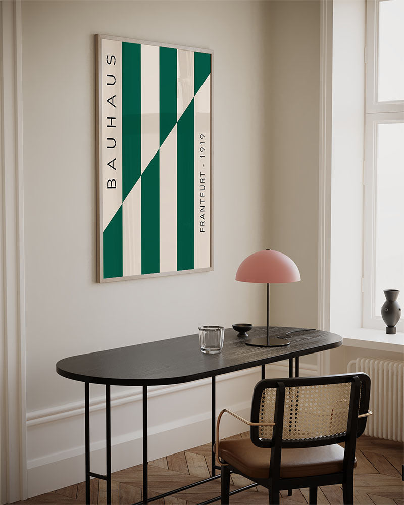 Bauhaus Frankfurt 1923 poster - Groen beschikbaar als poster, canvas en glasschilderij bij walljar.com