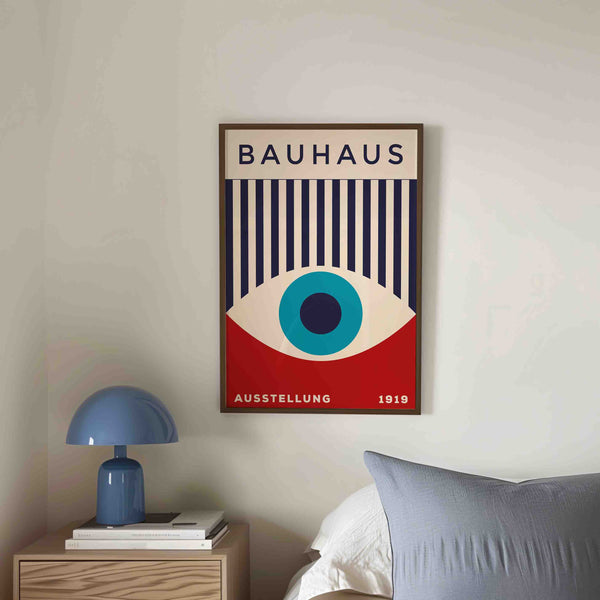 Bauhaus Ausstellung 1919 Poster - Iconisch Oog. Verkrijgbaar als poster, canvas en glasschilderij.