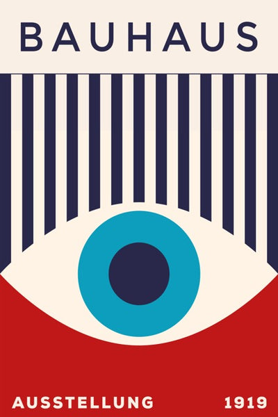 Bauhaus Ausstellung 1919 Poster - Iconisch Oog. Verkrijgbaar als poster, canvas en glasschilderij.