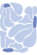 Three Blue Flowers Illustration