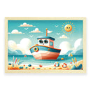 Bootje varen Walljar Kinderposter