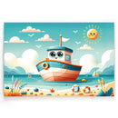 Bootje varen Walljar Kinderposter