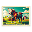 De stoere stier Walljar Kinderposter