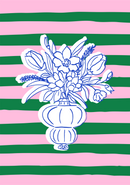 Blauw bloemen in vaas