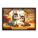 Ezel vriendjes in de stro