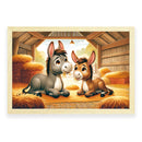 Ezel vriendjes in de stro