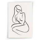 Female Line Art Minimalistische Drieluik